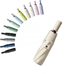 erised's bifrost Parapluie de Voyage UV Pliable Compact Automatique Avec Poign&eacute;e Cylindrique/Portable/Ouverture Fermeture Automatique/8 Baleines/Homme et Femme (Erised's Bifrost-FR, neuf)