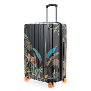 Hauptstadtkoffer Q-Damm &ndash; Valise Moyenne Extensible 4 Roues, 68 cm / 89 L, Bagage en soute 158 cm, Coque Rigide Polycarbonate/ABS, TSA, Design L&eacute;opard (Sagenta GmbH, neuf)