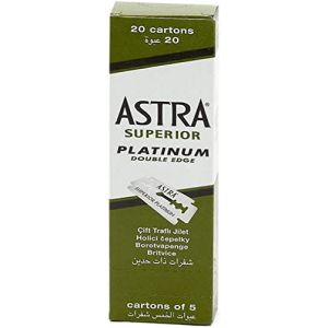 Astra Lames de rasoir double face en platine - lot de 100 - Fabriquees par Gillette P & G (Razor Blades Club, neuf)