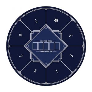 LaiEr Tapis de Poker Rond 24/31/ 47/ 55Pouces 6-8 Personnes Texas Hold'em Pad en Caoutchouc,Table Pliable,Tapis Table de Poker Portable,Adapt&eacute; aux Jeux de Poker,Blackjack. (ChunSiFuShi, neuf)