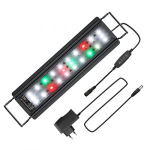 Yakimz &eacute;clairage d'aquarium LED 10W, temporisation r&eacute;glable lampe d'aquarium RGB, minuterie, luminosit&eacute; r&eacute;glable, lampe d'aquarium avec support extensible pour aquarium 30cm-45cm (HITGROW, neuf)