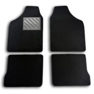 Tapis de sol pour Fiat Panda 141 (également 4 x 4) de 1986 à 2003 sur mesure, antidérapant, talonnette en caoutchouc renforcé, velcro périmètre (MTC Automotive, neuf)