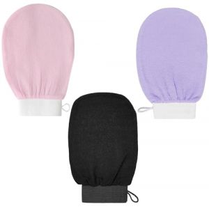 Gant Exfoliant Corps,3 PCS Gants de Douche Nettoie Peau Gants Gants Exfoliants Profondeur Gant Exfoliant Gommage Gant Gommage Corps Visage Gants de Bain pour Le Bain ou la Douche (15*20cm) (BoBoZ, neuf)
