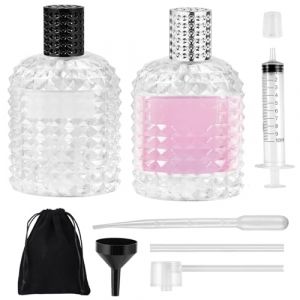 Maxumille 2 Pi&egrave;ces Transparent Flacon Parfum Vide 100ml de D'ananas avec 7 Accessoires, Vaporisateur Parfum Rechargeable pour Huiles Essentielles, Alcool, Atomiseur Bouteille Parfumen pour Voyages (mingqisheng, neuf)
