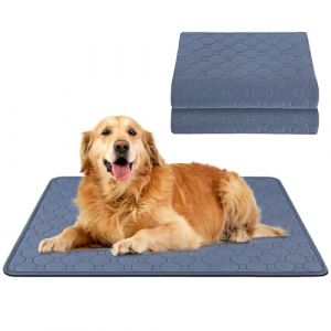 Tapis Hygi&eacute;niques Lavables pour Chiens, Lot de 2 Lavables Tapis Educateur Chien, Antid&eacute;rapante Tapis &Eacute;ducateur pour Chien, Tapis D'entra&icirc;nement pour Chiot pour Int&eacute;rieur (70 &times; 50 cm, Gris) (ShopHop Business, neuf)