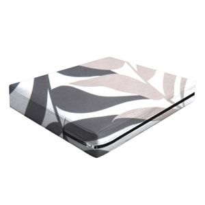 Housse Coussin Exterieur Impermeable, Housse Si&egrave;ge Canap&eacute; Protection Compl&egrave;te avec Fermeture &Eacute;clair, Amovibles Housse Assise Salon De Jardin Terrasse Caravane (Brown Print,65&times;65&times;10cm) (YUNDU, neuf)