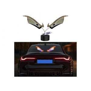 Lumière de Voiture œil de démon, lumière de Voiture œil de démon Dynamique, Pare-Brise de Voiture et Lunette arrière Prise USB Bouton de contrôle lumière LED œil de démon (Lcxecnw, neuf)