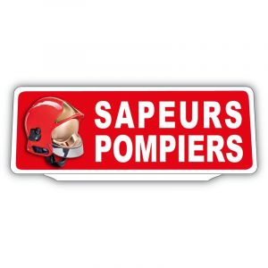 Clip Plaque Pare-Soleil Sapeurs Pompiers Logo Casque Rétro-Réfléchissant (Digital Sticker, neuf)