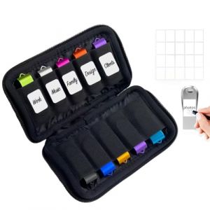 YIPFEN 1 Pi&egrave;ce Sac de Rangement pour Cl&eacute;s USB, Bo&icirc;te de Rangement USB, Organisateur Accessoires &eacute;lectroniques, Boite Rangement, Transport de rangement (10 Emplacements) (Noir) (shengguangshangmao., neuf)