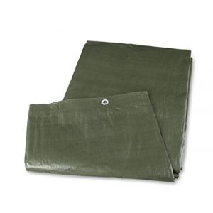 Mivos Bâche Universelle 3 x 4 m - Vert - Résistante à la Moisissure - Bâche de Protection 90g - Bâche Imperméable en Tissu pour Voiture Meubles de Jardin Bois - PP-PE Bâche avec Oeillets en Aluminium (MIVOS, neuf)