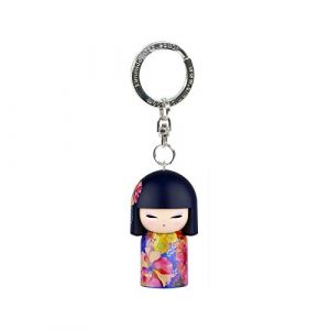 Porte clé Kokeshi Kimmidoll 5cm Kyoka - joie (Noren Japan, neuf)