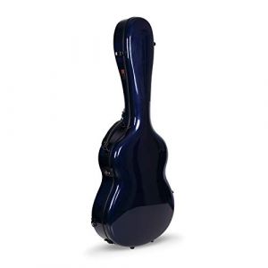 Étui Rigide Air Carbon pour Guitare Classique 4/4 | Carbone 3K Brillant véritable, Serrure TSA, Rembourrage Ajustable, Housse de Protection – Navy Blue (Crossrock-FR, neuf)