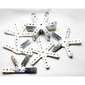 Connecteurs Dôme géodésique 3V 3/8: Kit de 46 connecteurs de Montage métal Acier galvanisé pour dôme fréquence 3: Serre, Atelier, cabane Jardin, abri Poules, moustiquaire d'extérieur (Moustiques, neuf)