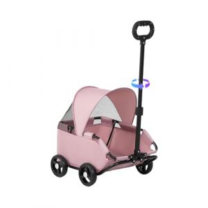 CGACCSD Poussette de transport pour petits chiens - R&eacute;cipient de transport ventil&eacute; jusqu'&agrave; 7 kg - Pour chatons et petits animaux - Pour les aventures en plein air, les promenades au parc et (riyise, neuf)
