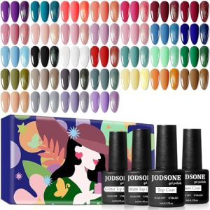 JODSONE 32 Couleurs Kit de Vernis Gel Base Coat Brillant Mat et Paillettes Top Coat Ensemble de Vernis &agrave; Ongles Vert Bleu Rouge Rose Collection Cadeaux pour Femmes (Shengtiannail, neuf)