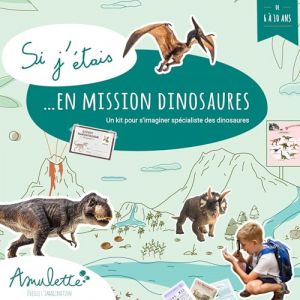 Amulette - Kit Si J&rsquo;&eacute;tais en Mission Dinosaures - Jeu &Eacute;ducatif 6 &agrave; 10 Ans - 50+ Accessoires pour Devenir Pal&eacute;ontologue - Jouet Cadeau Enfant Fille Gar&ccedil;on M&eacute;tier Animaux - Fabriqu&eacute; en France - Dino (AMULETTE jeux, neuf)