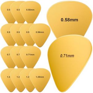 Mediator Guitare en Nylon 16x Mediator Guitare Electrique & Acoustique 4 &Eacute;paisseurs pour Guitare Ukul&eacute;l&eacute;, Acoustique, &Eacute;lectrique, Basse(0.58 mm, 0.71 mm, 0.96 mm, 1.2 mm) (hongyitenghui-EU, neuf)