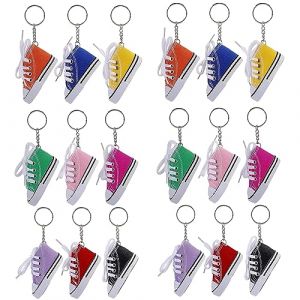 Sqxaldm Lot de 18 porte-cl&eacute;s en forme de chaussure de voiture - Pendentif pour f&ecirc;te d'anniversaire - Cadeau souvenir - Souvenirs de f&ecirc;te d'anniversaire pour amis (9 couleurs) (Sqxaldm, neuf)