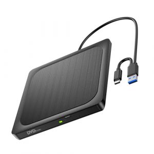 Lecteur DVD Externe &agrave; Finition M&eacute;tal Bross&eacute; USB 3.0 Graveur CD/DVD&plusmn;RW, Mac et PC Windows, Lecteur/Graveur DVD ROM Compatible avec Ordinateurs Portables, Bureau, Mac, Windows/Mac OS (Ultra Mince) (xiaoxiangli, neuf)