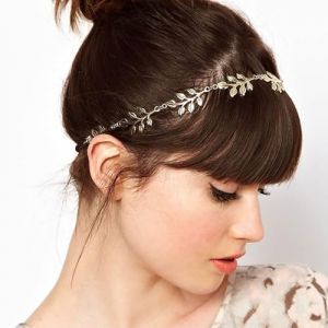 TseenYi Serre-tête Feuille D'or Boho Chaîne De Cheveux Serre-tête Feuilles Vintage Couvre-chef Mariage Bijoux Pour Les Femmes Et Les Filles Cadeaux (TseenYi, neuf)