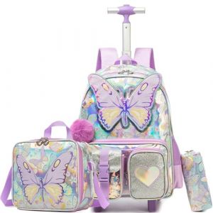 HTgroce Cartable a Roulette Fille, Sac a Roulette Fille CP CE1 (Lldaily EUR, neuf)