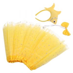 WOONEKY -tête Poisson Et Jupe Peluche Costume De Poisson Marin Pour Garçon Fille Pour Halloween Et Fêtes De Rôle (Jan Yagers, neuf)