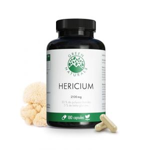 Extrait d'Hericium (180 gélules á 650mg) - 30% polysaccharides + 5% beta glucan - production allemande - 100% vegan & sans additifs - stock de 3 mois (Varento, neuf)