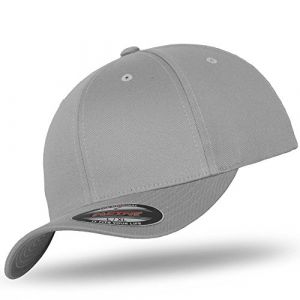 Flexfit Original Casquette Baseball Casquette de Baseball Cap Wooly Peign&eacute; Im Bundle avec UD T&ecirc;te de Mort Bandana dans Beaucoup de Couleurs - Argent&eacute;, XL/XXL (59-62 cm) (urbandreamz, neuf)