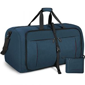 NUBILY Sac de Voyage Pliable pour Homme et Femme 80L Imperm&eacute;able Sac de Sport L&eacute;ger Sac Weekend Maternit&eacute; pour Cabine Maternit&eacute; Bleu (SZN EU, neuf)