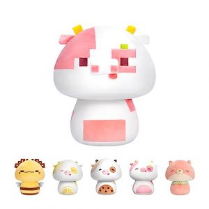 Mewaii Peluche Oreiller Kawaii Coussin pour bébé d‘Animaux Poupée Jouets Forme de Champignon et Confortable Coussins en Peluche pour Enfants 3 Ans et Plus（36CM,Vache） (MeWaii - EUR, neuf)