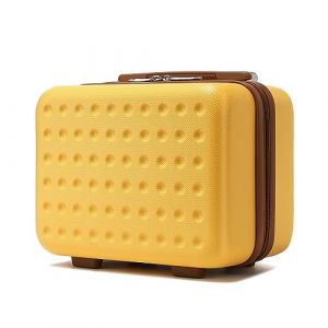 Kono Vanity Case Rigide ABS Léger Portable Trousse de Toilette pour Voyage, Jaune (Halterner Technologie GmbH, neuf)