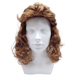 TUONYIS Longue Brun Mulet Perruque, ann&eacute;e 80 ann&eacute;e70 Perruque, Perruque Rock Blonde, Cheveux Artificiels pour Bad Taste Party, Popstar Perruque Rocker Disco pour Carnaval Halloween Th&egrave;me (Brun) (ZECAI TONG, neuf)