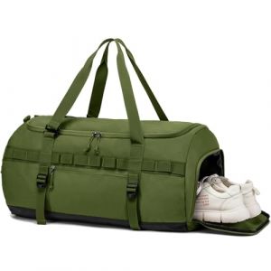 TAIHOYIN Sac de Sport Homme 60L Grand Sac de Voyage Week-End avec Compartiment de Chaussures et Poche Humide Sac de Voyage Femmes Imperméable pour Fitness Voyage, Vert (Guangzhou Anne leather goods Co., Ltd, neuf)