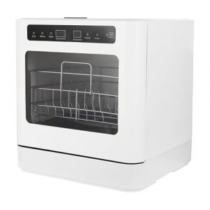 Donened - Mini lave-vaisselle de table, autonome, pour 6 &agrave; 8 couverts - Touch, 52 dB - Mini lave-vaisselle de table avec raccordement d'eau utilisable - Blanc (GXCHEN, neuf)