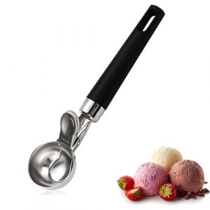 UIEXAY Cuill&egrave;re &Agrave; Glace En Acier Inoxydable Avec D&eacute;clencheur, Cuill&egrave;re &Agrave; Boules Parfaite Pour Cuill&egrave;re &Agrave; Muffins,Cuill&egrave;re &Agrave; Biscuits,Cuill&egrave;re &Agrave; Cupcake, Facile D'Utilisation Et Nettoyage (Behaodian Store, neuf)