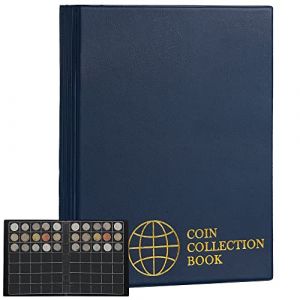 Album de 420 pochettes pour pièces de monnaie – 3,0 x 2,8 cm/ 1,2 x 1,1 Zoll – Carnet de 10 pages – Format lettre, poche 3,0 x 2,8 cm - Bleu de Prusse CS0242BL (Uncle Paul Direct, neuf)