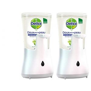 DETTOL Lot de 2 No Touch kit - Distributeur Automatique Effet INOX et Gel Lavant Mains Aloe Vera (Pennguin-FR-Home, neuf)