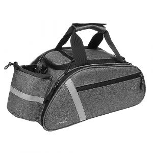 MOSISO Sac à Rack Vélos,Imperméable Vélo Sacoche de Coffre Siège Arrière Sac Vélo Réfléchissant,Stockage Marchandises Bagages,Sac à Bandoulière Saddle avec l'eau Porte-Bouteille&Poignée, Gris Ardoise (Mosiso FR, neuf)
