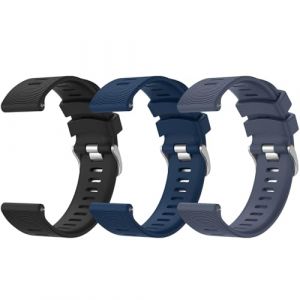 Wanme Bracelet Compatible Garmin Forerunner 245/645/245 Music Femme Homme, 20mm Silicone Release Replacement Classic Bracelet pour Garmin Forerunner 645/645 Music (DgYuanLiYuan, neuf)
