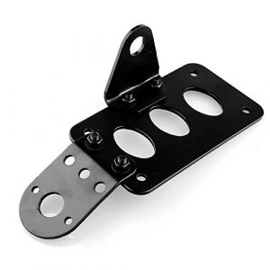 Support de Plaque D'immatriculation de Moto côté, Support de Plaque D'immatriculation Universel pour Feu Arrière de Moto, Support de Plaque D'immatriculation Réglable, pour (BAFOVY-eu, neuf)