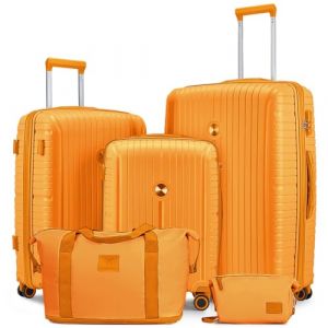 Joyway Set de Valises, 5 PCS Ensemble Trolley de Voyage - 20/24/28 Pouces, Valise Cabine en PP, avec Serrure TSA et Roues Multi-Angles Spinner, Incluant 1 Trousse de Toilette et 1 Sac (VICTORIA TOURIST, neuf)