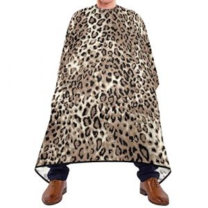 Gu&eacute;pard Imprim&eacute; L&eacute;opard Peignoir Coiffure Accessoires Cape De Cheveux Anti-Taches Blouse Coiffeur Pour Salon Instituts De Beaut&eacute; Barbiers (ytuqqq, neuf)