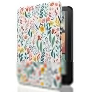 MoKo Étui Compatible avec 7" Kindle Paperwhite (12th Generation-2024) and Kindle Colorsoft Signature Edition 2024, Etui léger avec Auto Wake/Sleep pour Kindle Paperwhite 2024, Fleur (Amoi Channel, neuf)