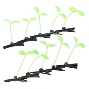 Cabilock Pinces &agrave; Cheveux Pousse De Soja Lot De 40, Barrettes De Plante Artificielle Pour Gar&ccedil;on Et Filles, Accessoires Pour Anniversaires Et No&euml;l (Nadine Quick, neuf)