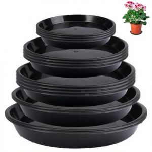 eupdd 16 Pi&egrave;ces Coupelle Pot de Fleur: 16/20/24/28/32cm Soucoupes pour Plantes Noir, pour l'int&eacute;rieur et l'ext&eacute;rieur, Soucoupe Pot Fleur, Soucoupes pour Pots de Fleurs, Soucoupe Pot de Fleur (EUPDD, neuf)