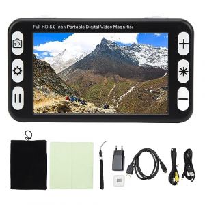 Aide &agrave; la Vision &eacute;lectronique de 5 Pouces, 2X &agrave; 48X Loupe &eacute;lectronique Portative &agrave; Double Usage, Aide &agrave; la Lecture Rechargeable pour les Personnes &acirc;g&eacute;es &agrave; Faible Vision (Kireina-eu, neuf)