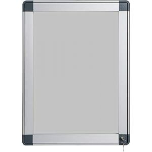 Vitrine Planorga d'Ext&eacute;rieur NF Porte Battante en Verre Tremp&eacute;, Aluminium Anodis&eacute;, 6 Feuilles (Maxiburo, neuf)