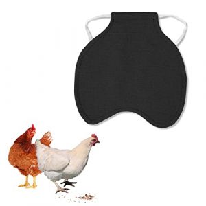 Selle de Poulet,Tablier Poulet Selle Volaille,Selle de Poulet Poule Tablier de Poulet,Tablier de Selle de Poulet Poule,Gilet de Sécurité pour Poules,Poule de Volaille Protecteur Dorsal D'Aile, Noir (TOPREOW, neuf)