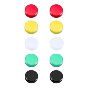 Aimant Frigo Aimant Frigo Colorés Magnetic Magnet Frigo,Aimant Puissant Aimant Frigo,Petit Rond Colorés Décoratifs Aimants pour Tableau Blanc, Réfrigérateur, Bureau (10) (Li Fei  uk, neuf)