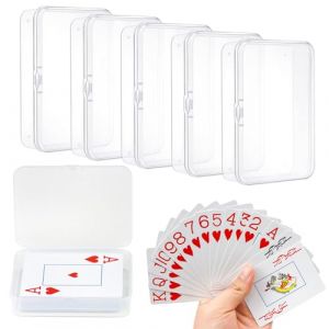 DARENYI 5 Pièces Boîte à Cartes à Jouer Transparent Petite Boite Plastique Plastique Boite Rangement Plastique pour Cartes à Jouer, Perles, Bijoux, Cartes de Visite, Artisanat (DARENYI, neuf)